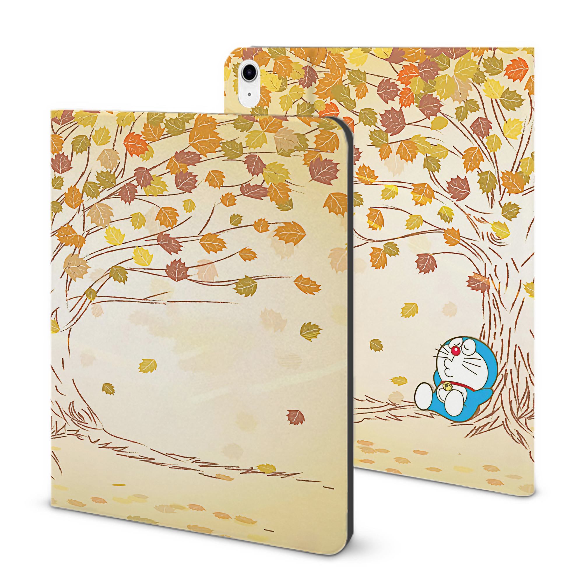 （画像用） ドラえもん Doraemon IPad ケース ブック型 PUレザー TPU 耐衝撃 軽量 薄型 ペン収納なし 全面保護 IPad 各モデル対応
